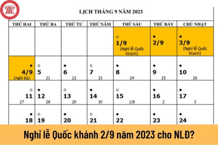 Người lao động được nghỉ 4 ngày dịp lễ Quốc khánh 2/9 - 1
