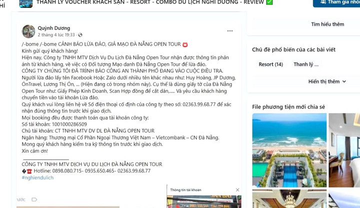 Nữ quái mạo danh công ty du lịch, khách sạn lừa đảo hàng tỷ đồng - 1