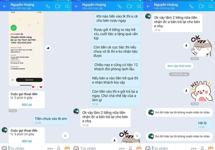 Nhận 2 triệu tiền cọc, chủ nhà hàng bị lừa cả trăm triệu đồng - 1
