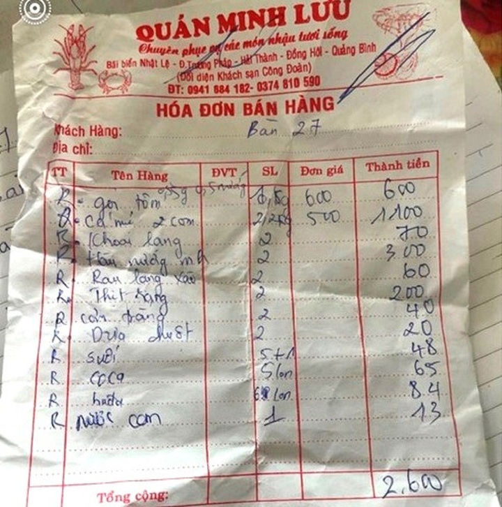 Quảng Bình: Xôn xao vụ đoàn du khách ăn hải sản rồi rời đi khi chưa trả tiền - 1