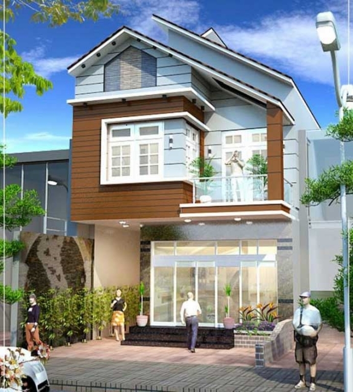 10 mẫu nhà 1 trệt 1 lầu ở nông thôn đẹp nhất - 5