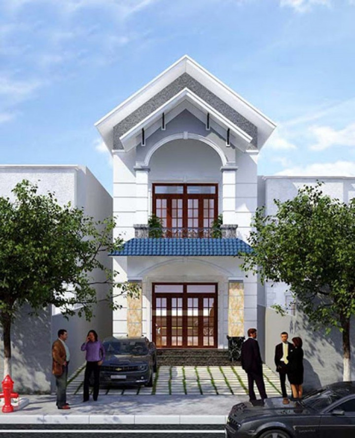 Ngắm những mẫu nhà 1 trệt 1 lầu tân cổ điển sang trọng - 5