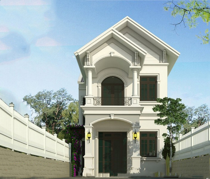 Ngắm những mẫu nhà 1 trệt 1 lầu tân cổ điển sang trọng - 8