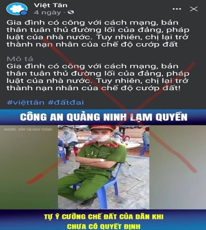 Làm rõ thông tin xuyên tạc về Công an tỉnh Quảng Ninh trên Facebook - 1