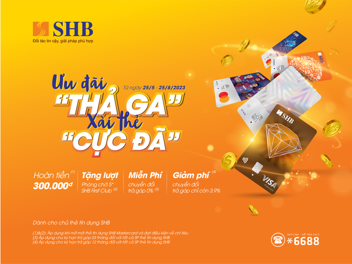 Nhiều ưu đãi cho khách hàng cá nhân khi mở thẻ tín dụng quốc tế SHB - 1