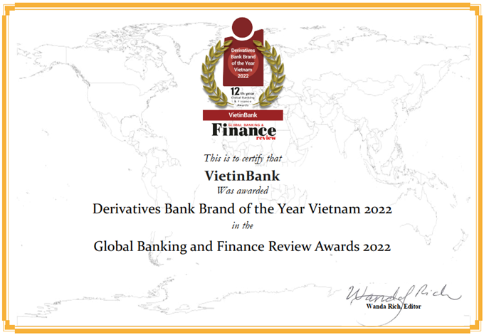 VietinBank: Ngân hàng tiêu biểu về cung ứng sản phẩm phái sinh tại Việt Nam 2022 - 1