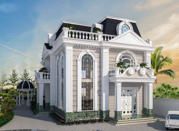 15 Mẫu nhà biệt thự 2 tầng kiểu Pháp đẹp tinh tế  An Lộc