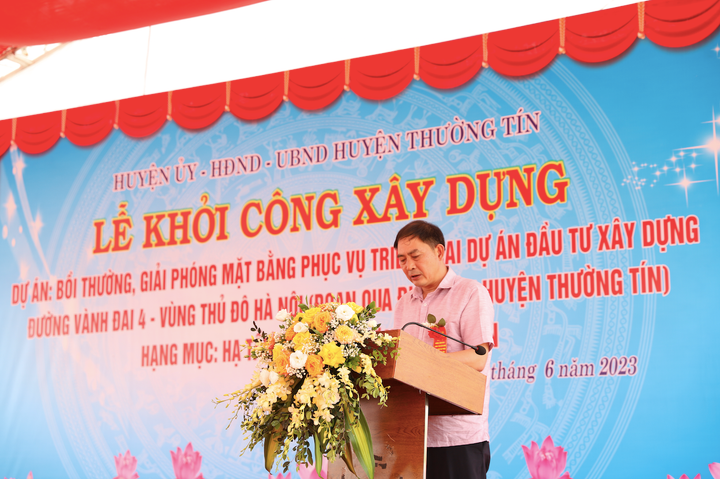 Khởi công khu tái định cư đầu tiên phục vụ dự án Vành đai 4 ở Thường Tín - 1