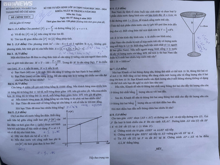 Thi Toán vào lớp 10 TP.HCM: Đề vừa sức, có tính phân loại cao - 1