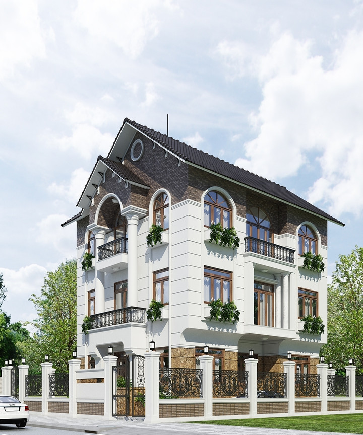 Đắm chìm trong những mẫu biệt thự 3 tầng kiểu Pháp đẹp nhất hiện nay - 7