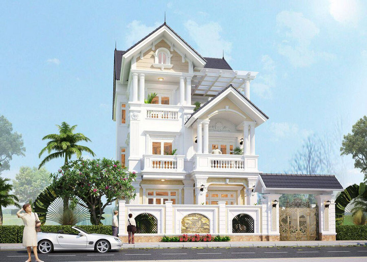 Đắm chìm trong những mẫu biệt thự 3 tầng kiểu Pháp đẹp nhất hiện nay - 5