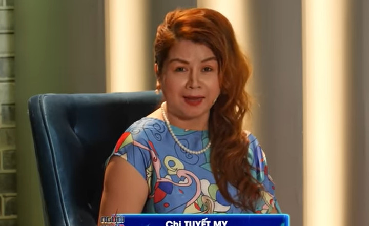 Diễn viên Tuyết My chia sẻ trong chương trình.