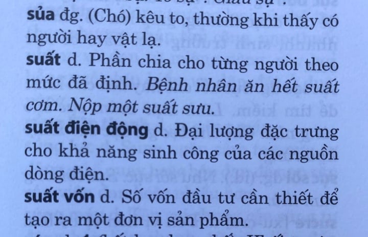 Nghĩa của từ "suất" theo Từ điển tiếng Việt.