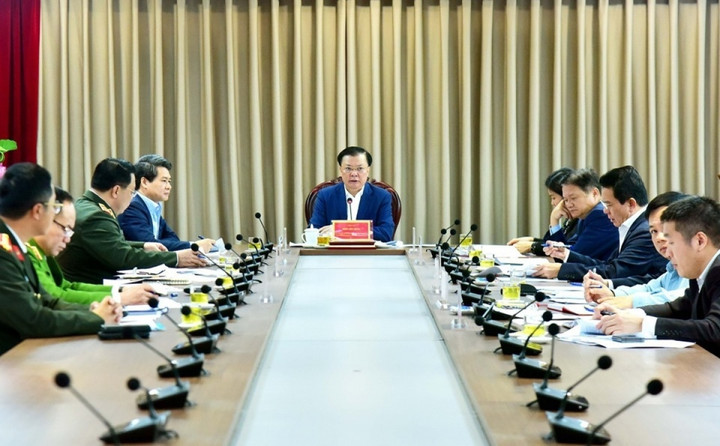 Một phiên họp của Ban Chỉ đạo Thành ủy Hà Nội về phòng, chống tham nhũng, tiêu cực. (ảnh: Kinh tế và Đô thị)