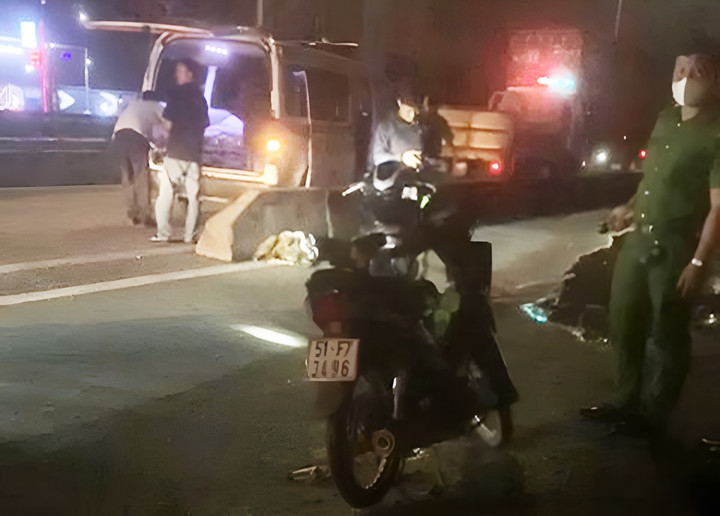 Hiện trường vụ tai nạn. (Ảnh: Công an TP.HCM)