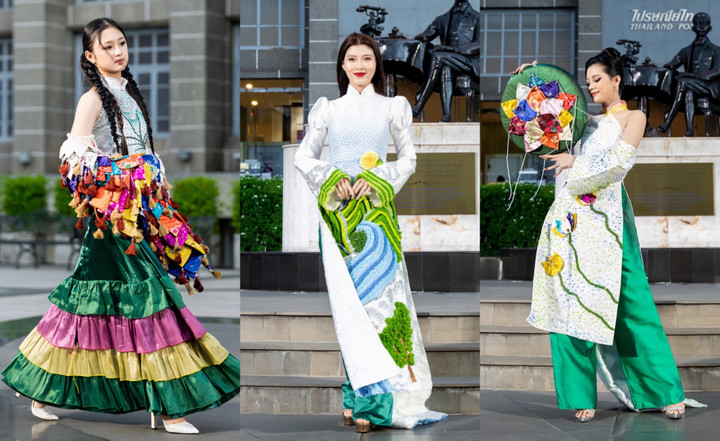 Trang phục trong bộ sưu tập Sen gấm của NTK Phương Hồ