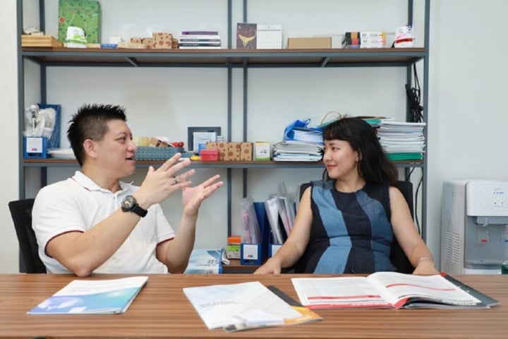 Bà Lê Diệp Kiều Trang và chồng là cặp đôi nổi tiếng trong giới startup Việt Nam.