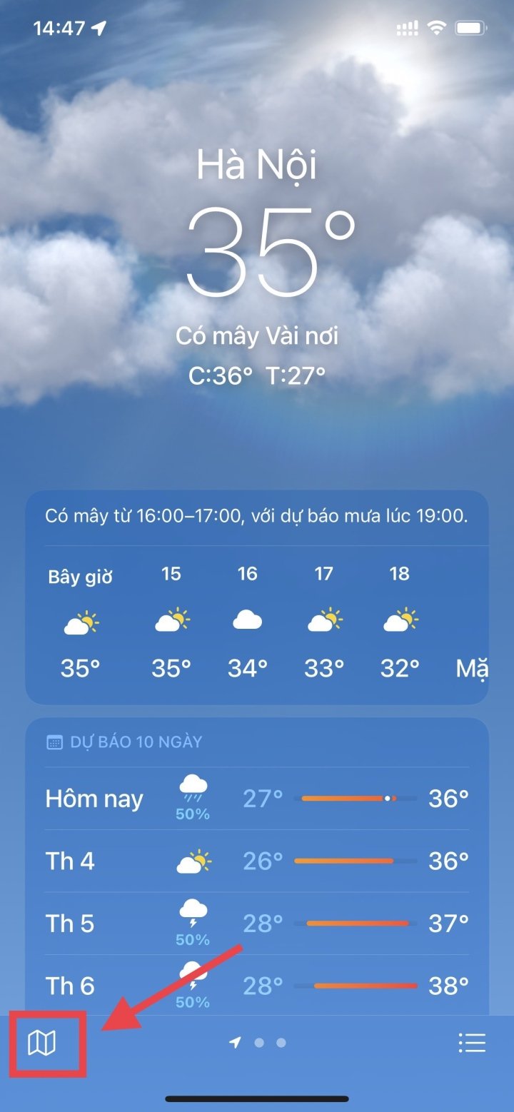 Cách kiểm tra lượng mưa ngay trên iPhone - 2