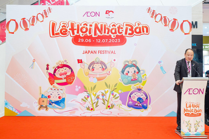 Ông Furusawa Yasuyuki - Tổng Giám đốc AEON Việt Nam phát biểu tại sự kiện.