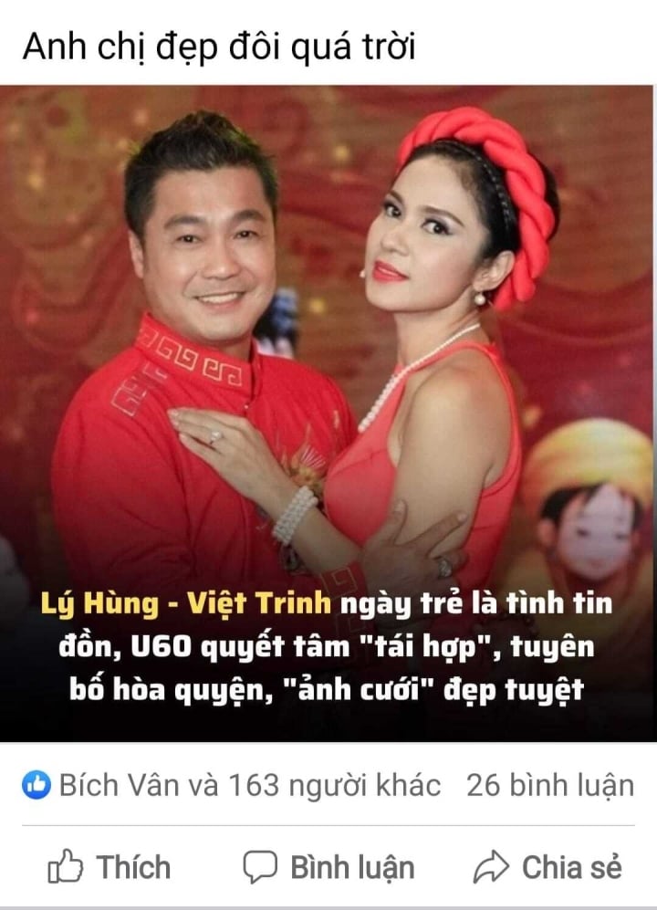 Việt Trinh bức xúc vì bị đồn kết hôn với Lý Hùng ở tuổi 50 - Ảnh 1.
