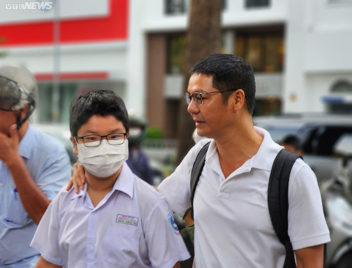 Thí sinh dự khảo sát vào lớp 6 Trường THPT chuyên Trần Đại Nghĩa ngày 4/7.