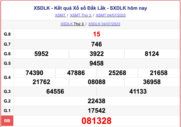 XSDLK 4/7, kết quả XSDLK hôm nay 4/7/2023