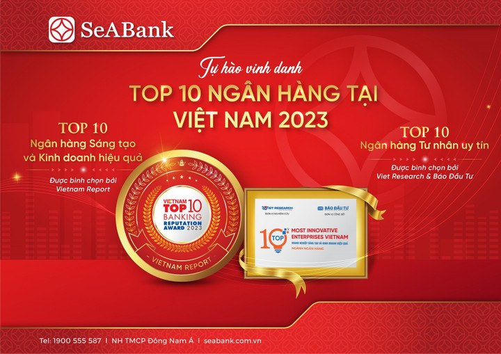 SeABank được vinh danh Top 10 Ngân hàng sáng tạo và kinh doanh hiệu quả 2023 - 1