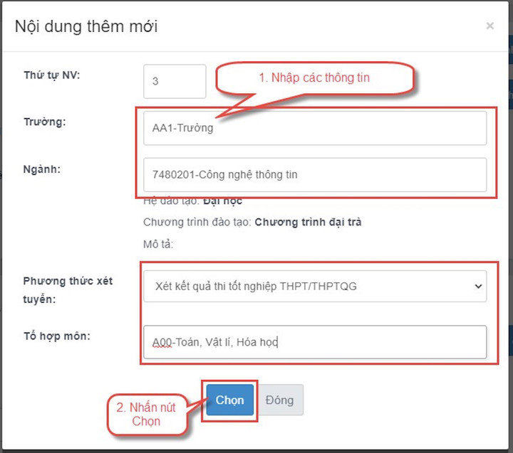 Chi tiết các bước đăng ký nguyện vọng xét tuyển đại học và những lỗi sai thường gặp - 2