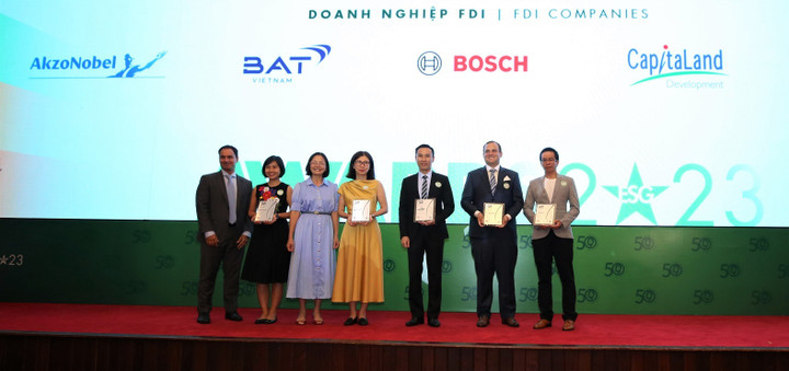 AkzoNobel Việt Nam được vinh danh Top 50 Doanh nghiệp phát triển bền vững tiêu biểu 2023.