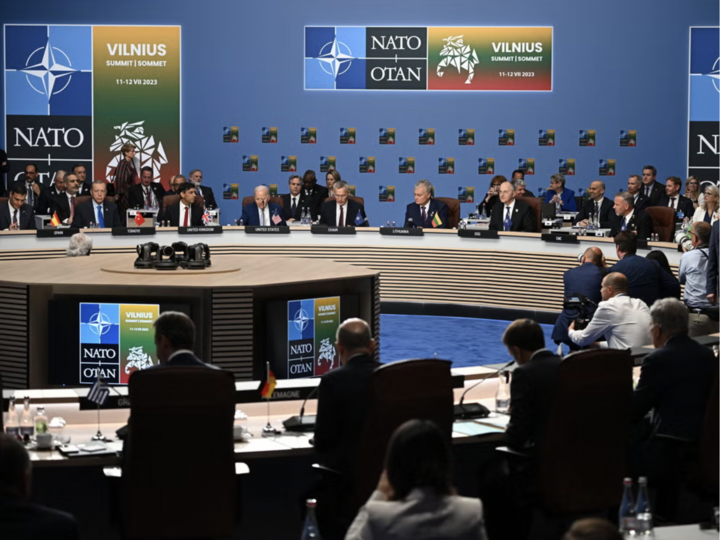 Lãnh đạo của các nước thành viên NATO dự hội nghị thượng đỉnh ở Vilnius, Litva ngày 11/7. (Ảnh: PA)