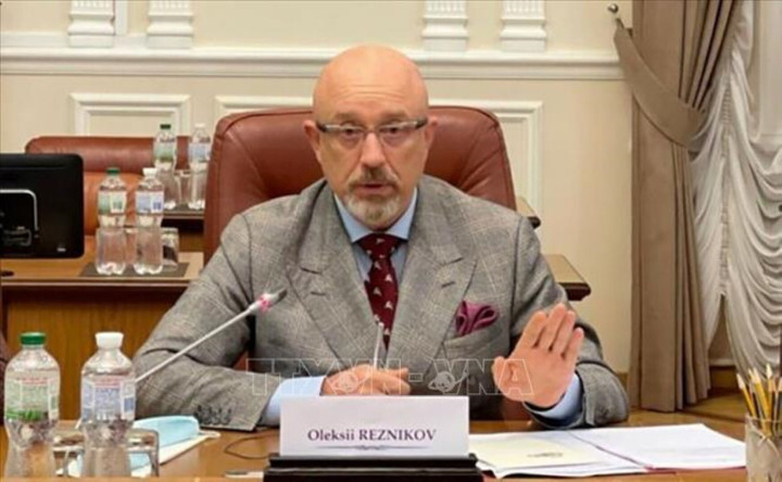 Bộ trưởng Quốc phòng Ukraine Oleksii Reznikov. (Ảnh: UATV/TTXVN)