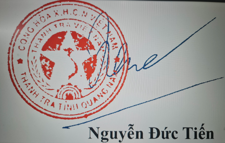 Con dấu của Thanh tra tỉnh Quảng Nam thể hiện không rõ 2 quần đảo Hoàng Sa và Trường Sa. (Ảnh: S.C)