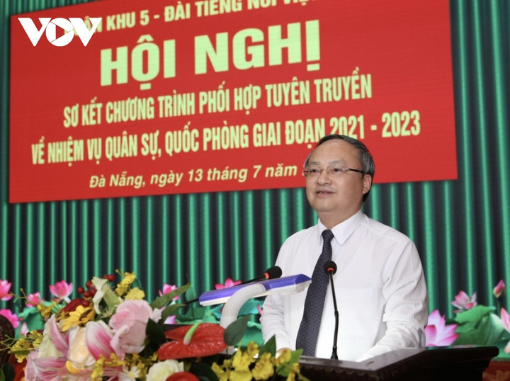 Tổng Giám đốc VOV Đỗ Tiến Sỹ phát biểu tại hội nghị.