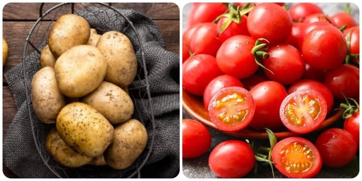 Cà chua kết hợp cùng khoai tây dễ gây rối loạn tiêu hóa