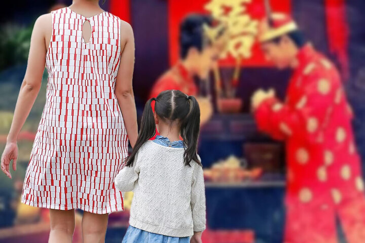 Vợ cũ dắt con đến "đại náo" đám cưới của chồng cũ để đòi tiền cấp dưỡng. (Ảnh minh họa)