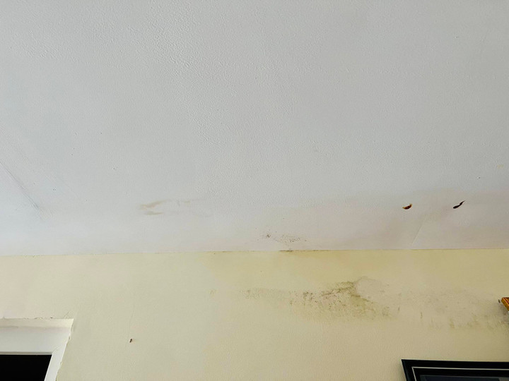 Cũng tại tòa B, căn hộ của gia đình chị Th. ở tầng 12 cũng bị thấm âm tường, đã báo chủ đầu tư nhưng chưa được xử lý.