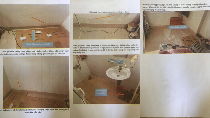 Gia định ông H. phải sống trong căn hộ được xác định có quá nhiều hư hỏng do nhà đầu tư để lại trong quá trình sửa chữa. ( Ảnh do BQL chung cư chụp ngày 20/2/2023)