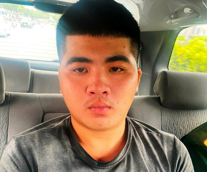 Bị can Nguyễn Trọng Huy khi bị bắt giữ. Ảnh: Báo Bình Thuận