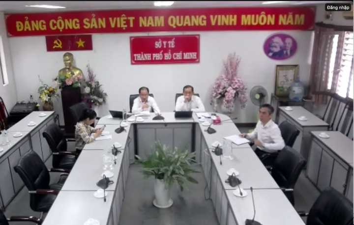 Cuộc họp khẩn diễn ra sáng nay qua hình thức trực tuyến. (Ảnh chụp màn hình)