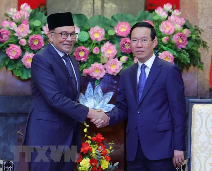 Chủ tịch nước Võ Văn Thưởng tiếp Thủ tướng Malaysia Anwar Ibrahim - 1