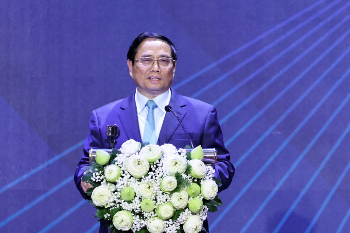 Thủ tướng Phạm Minh Chính phát biểu tại hội nghị. (Ảnh: Nhật Bắc)