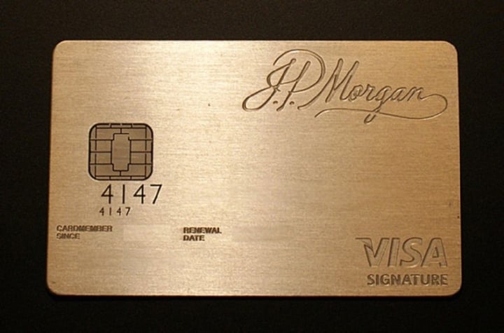 Thẻ tín dụng JPMorgan Chase Palladium. (Ảnh: Internet)