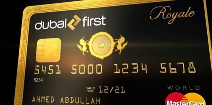 Thẻ tín dụng Dubai First Royal MasterCard. (Ảnh: Internet)