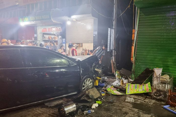 Hiện trường vụ tai nạn.