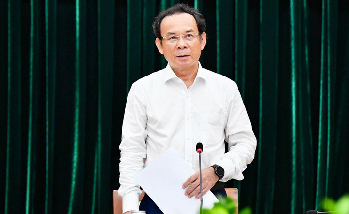 Bí thư Thành uỷ TP.HCM Nguyễn Văn Nên phát biểu tại cuộc họp. (Ảnh: Việt Dũng/SGGP)