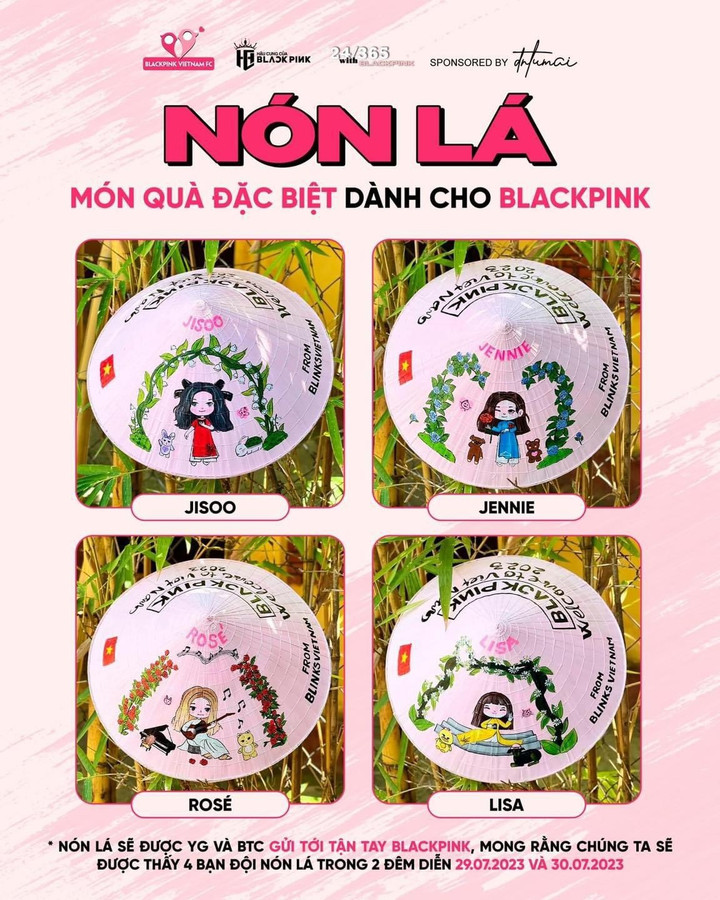 Nón lá sẽ được BTC trao tận tay BLACKPINK.