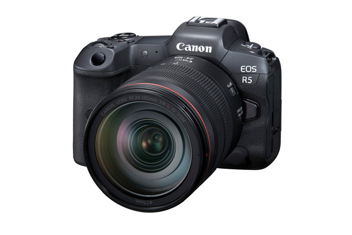 EOS R5 với khả năng quay video 8K, đầu tiên được phát triển trên máy ảnh Canon với cảm biến CMOS full-frame 45 MP (Ảnh: Canon)