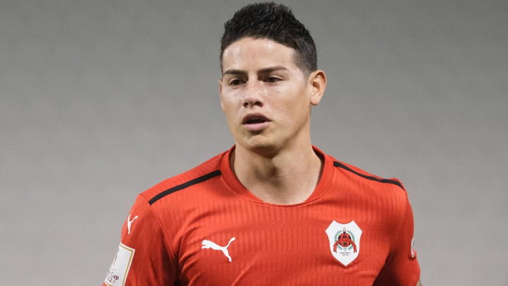 James Rodriguez khoác áo Al-Rayyan đấu giao hữu Udinese.