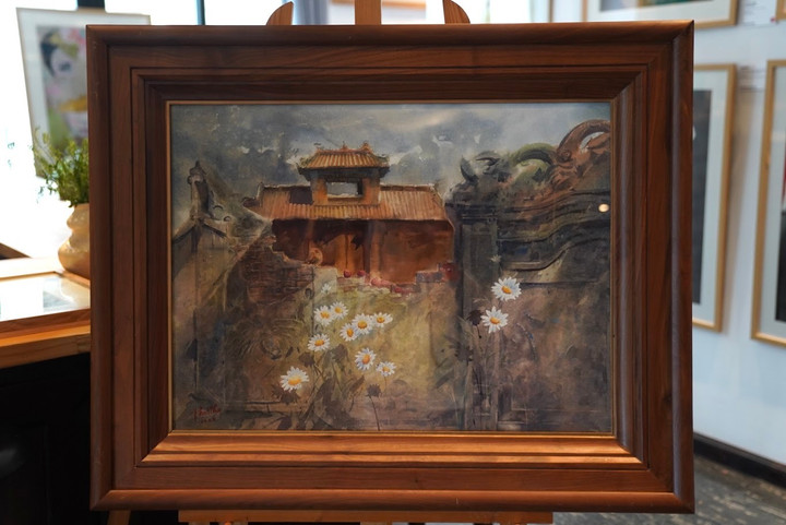 Một trong những tác phẩm trưng bày trong triển lãm.