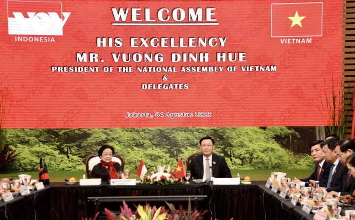 Toàn cảnh buổi hội kiến.